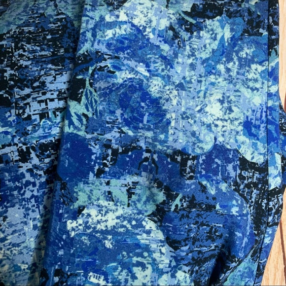 Soft Surroundings S Stretchy Comfy Blue Leggings Workout Gym Yoga - Picture 2 of 7